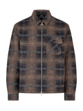 Brown Checked Shirt Jacket 1