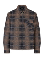 Brown Checked Shirt Jacket 1