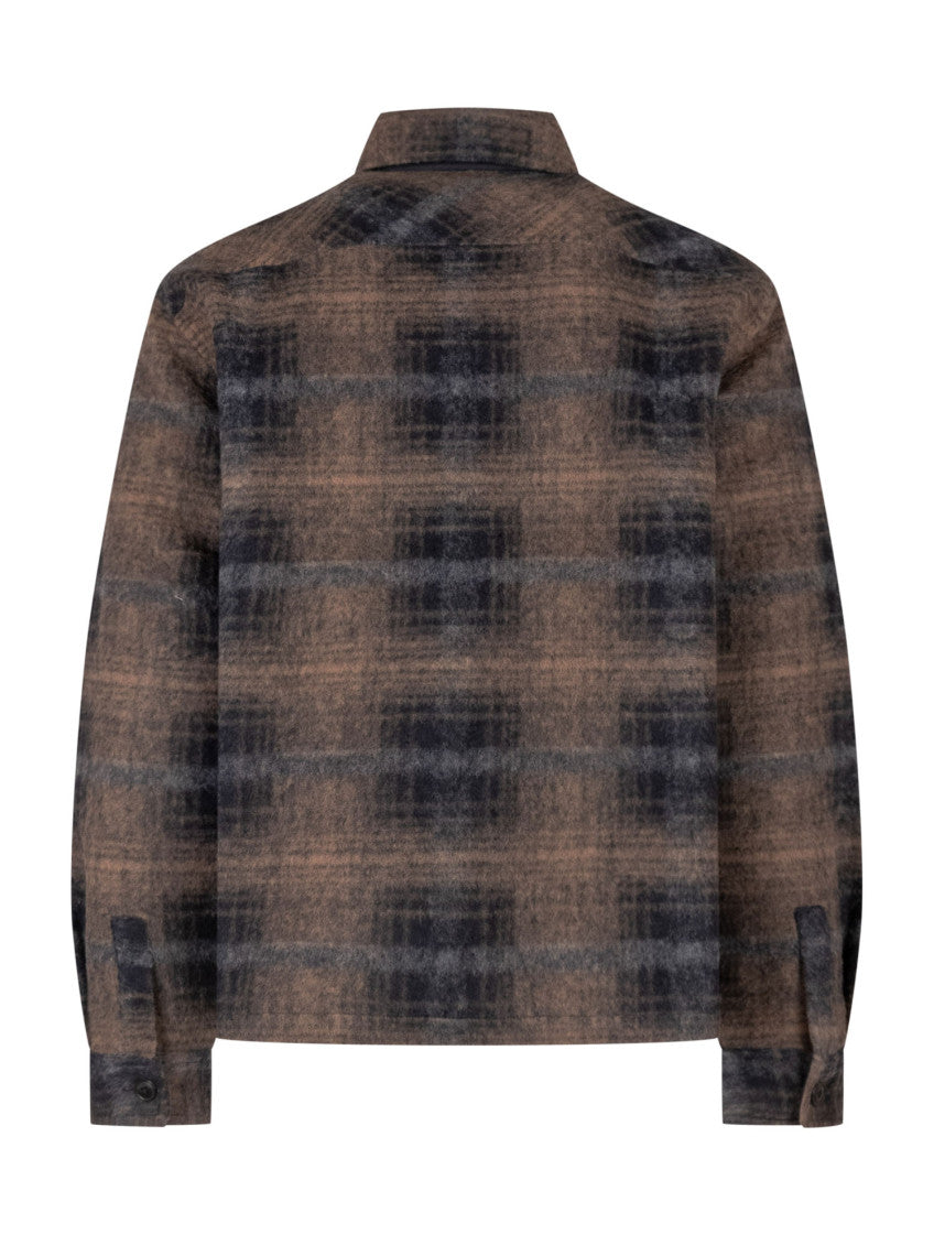 Brown Checked Shirt Jacket 2
