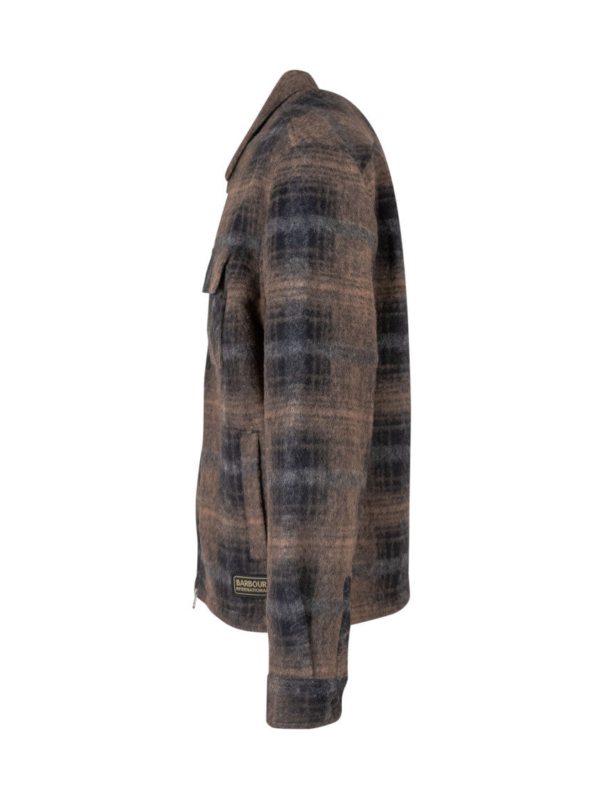 Brown Checked Shirt Jacket 3