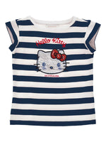 Girls Navy Blue Stripes T-Shirt 1