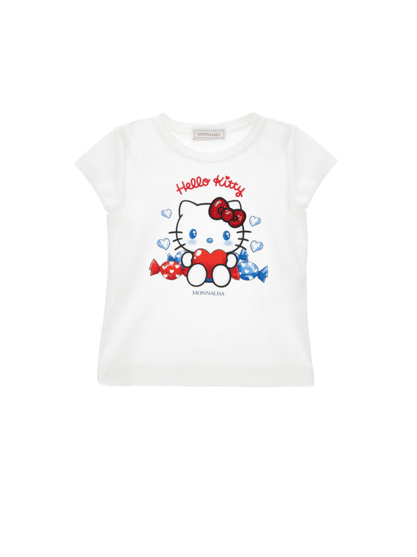 Girls White Graphic T-Shirt 1