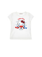 Girls White Graphic T-Shirt 1