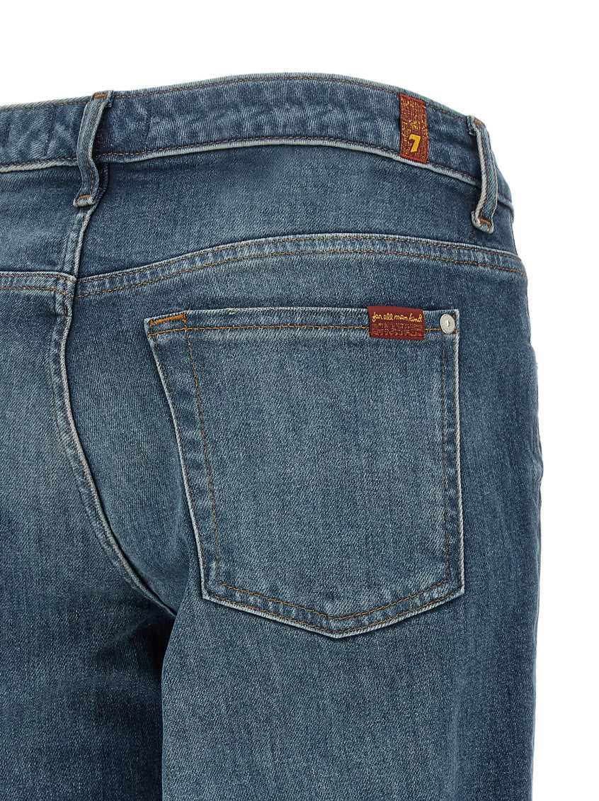 Blue Slim Low Rise Jeans 4