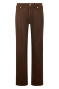 Dark Brown Mid Rise Jeans 1