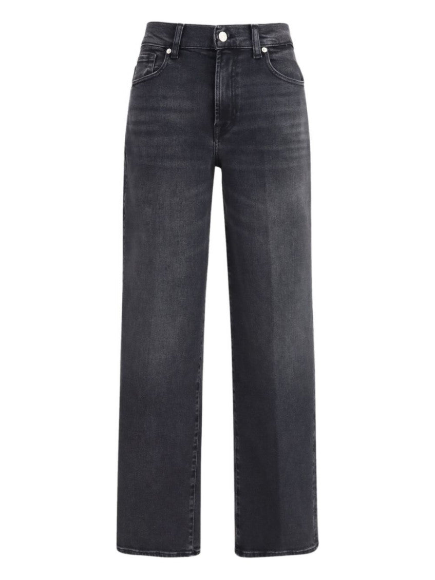 Black Straight High Rise Jeans 1