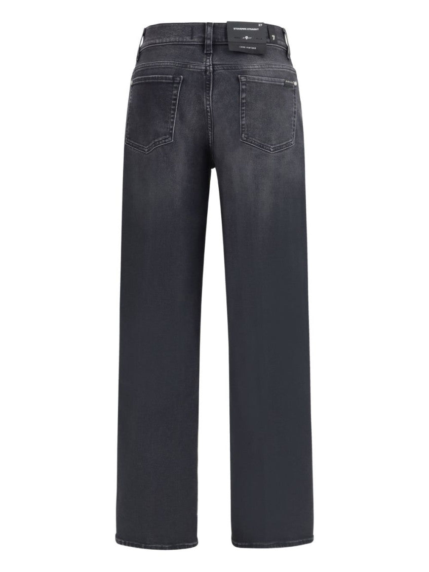 Black Straight High Rise Jeans 2