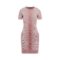 Pink Animal Print Round Neck Mini Dress 1