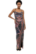 Multicolor Paisley Scoop Neck Maxi Dress 1