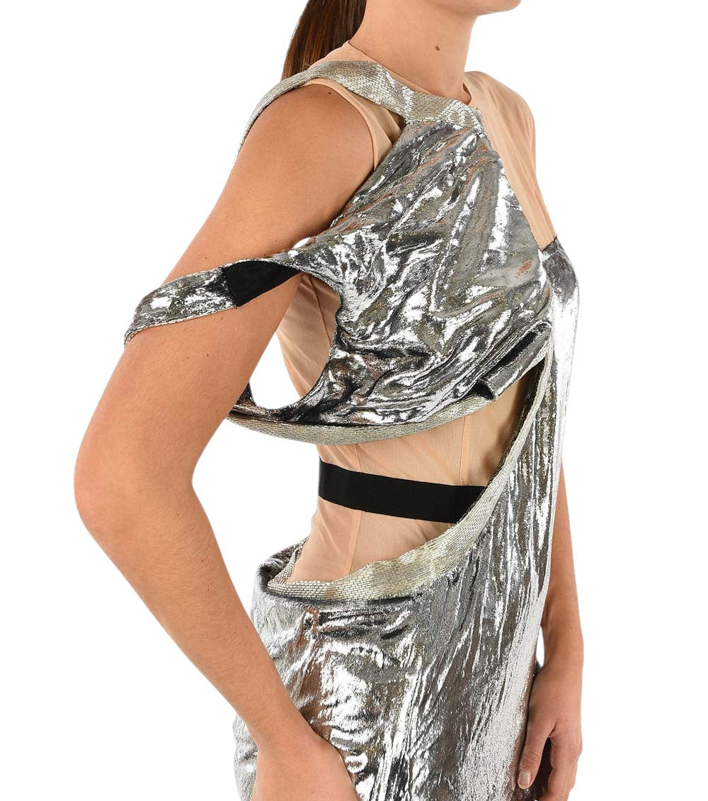 Silver One Shoulder Mini Dress 3