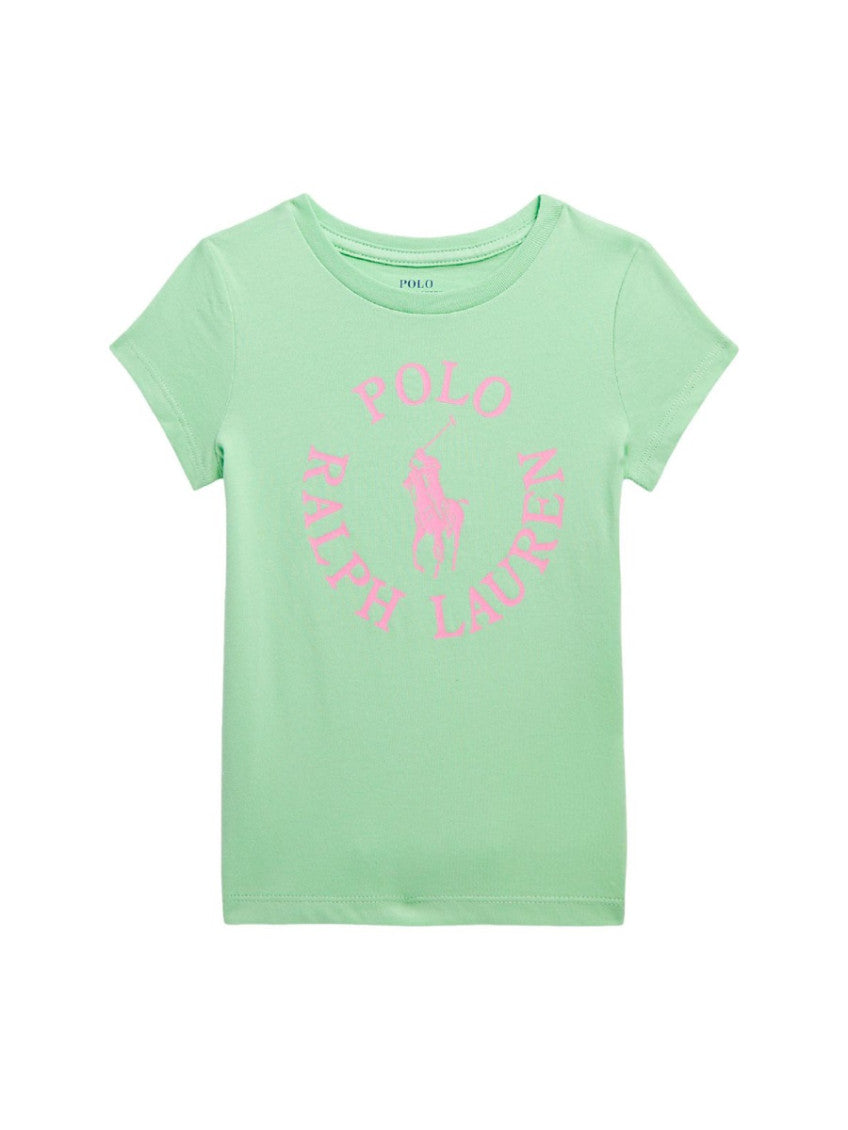 Girls Green Logo T-Shirt 1
