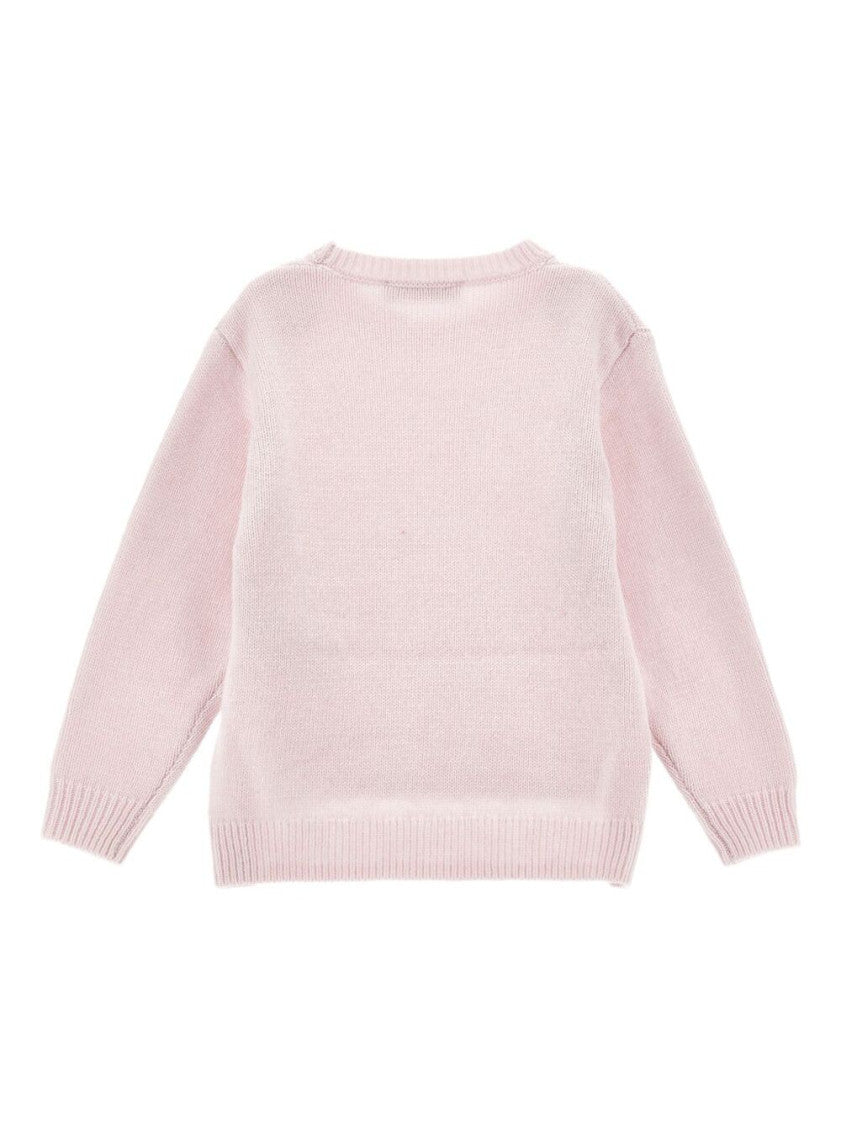 Girls Pink Knitted Sweater 2