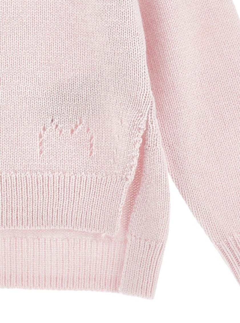 Girls Pink Knitted Sweater 3