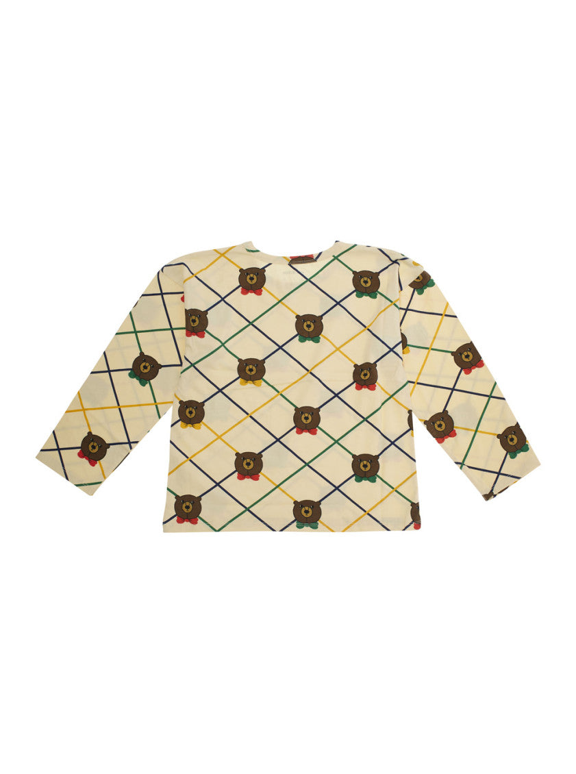 Girls Beige Printed T-shirt 2