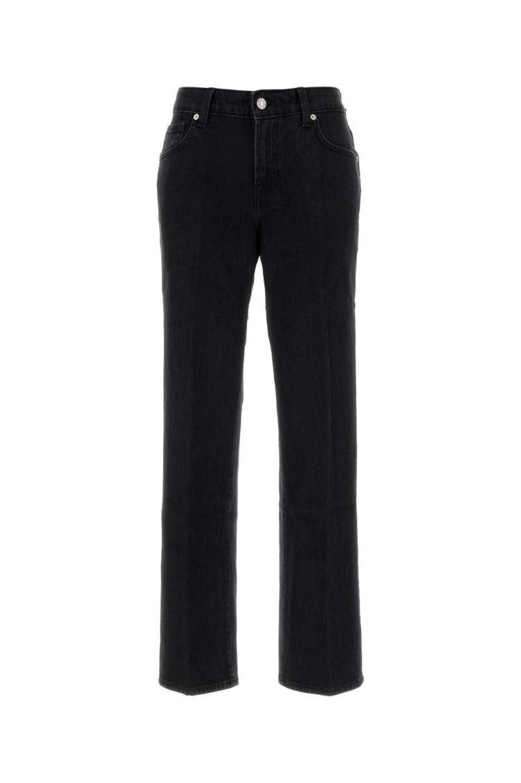 Black Straight High Rise Jeans 1