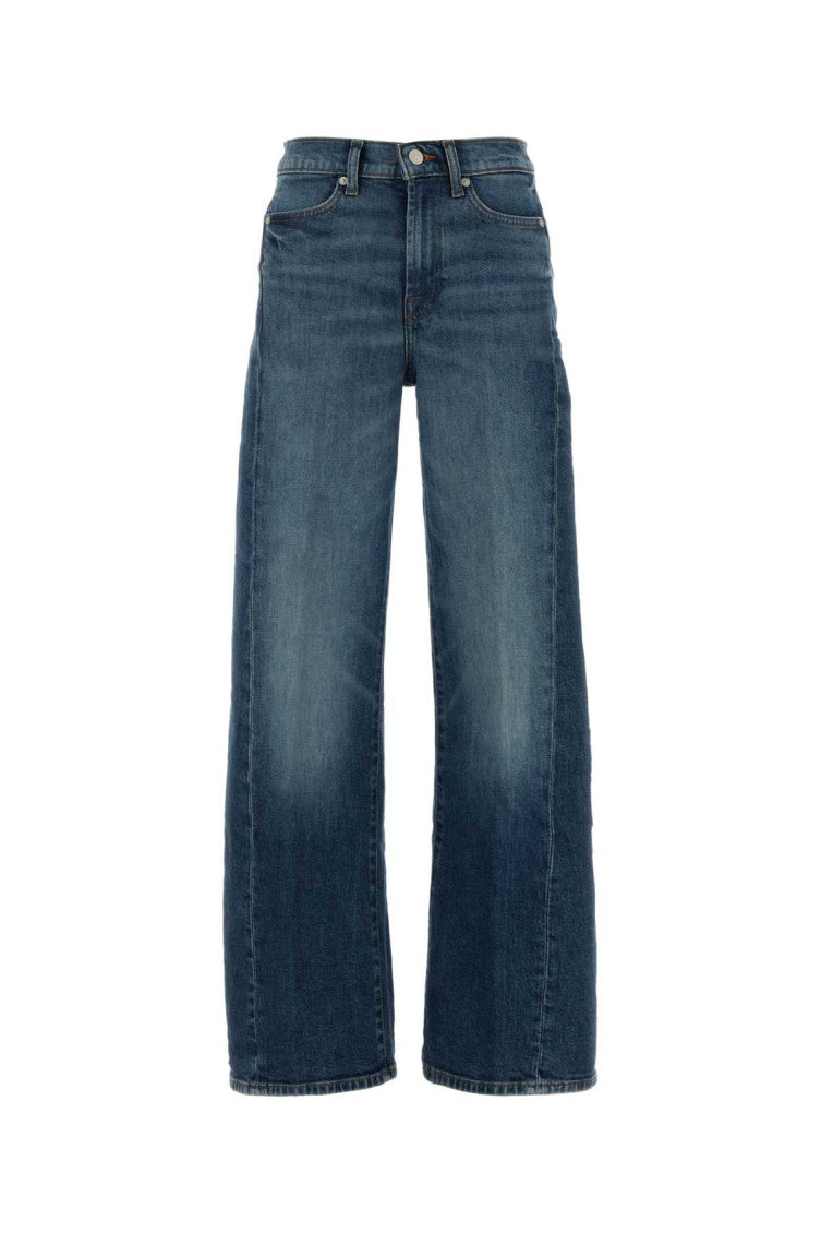 Blue Flared High Rise Jeans 1