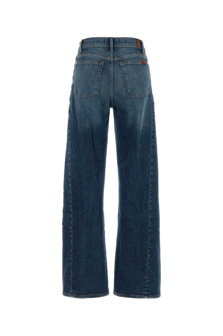 Blue Flared High Rise Jeans 2