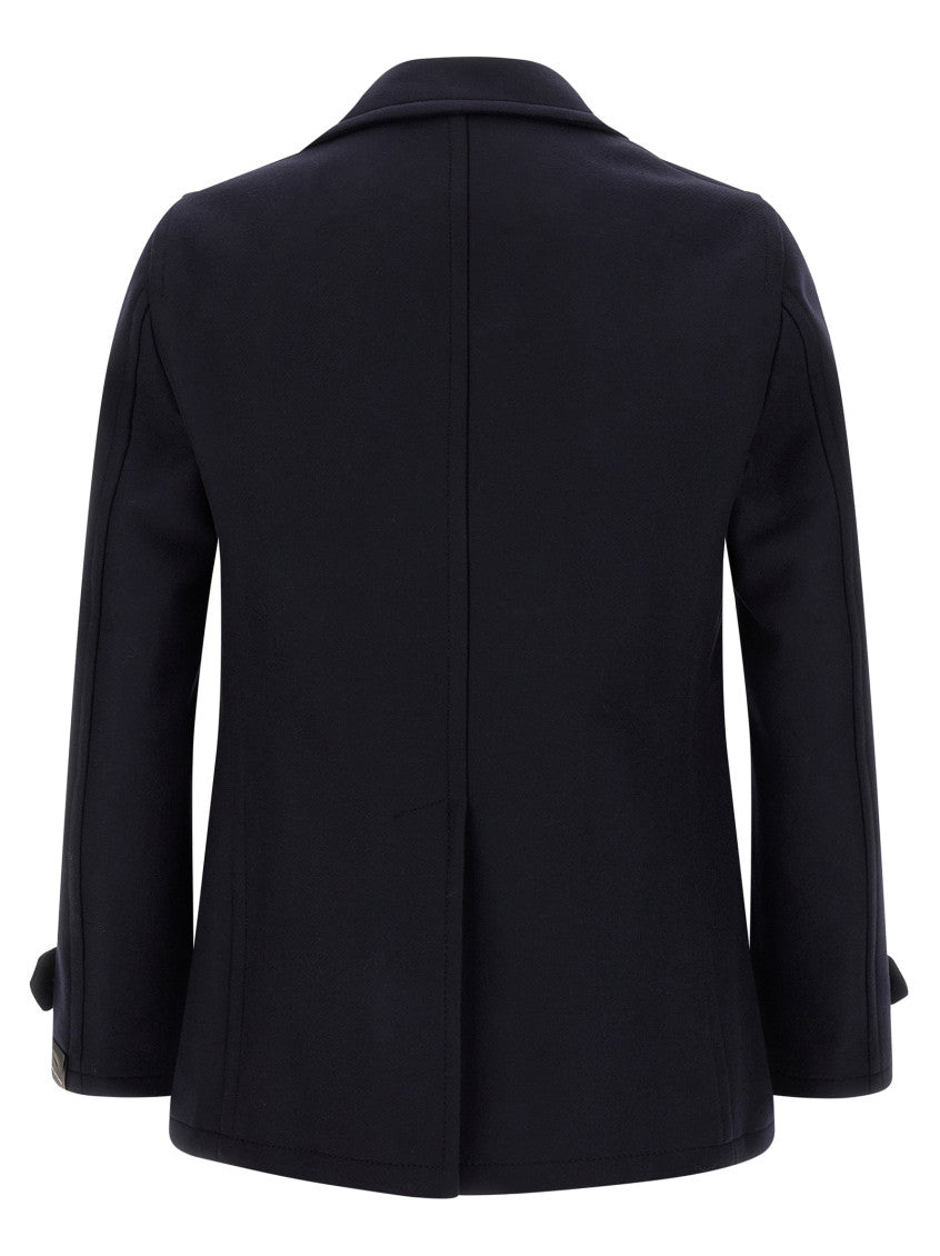 Blue Double Breasted Coat 2