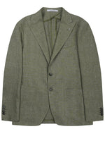 Green Peaked Lapel Blazer 1