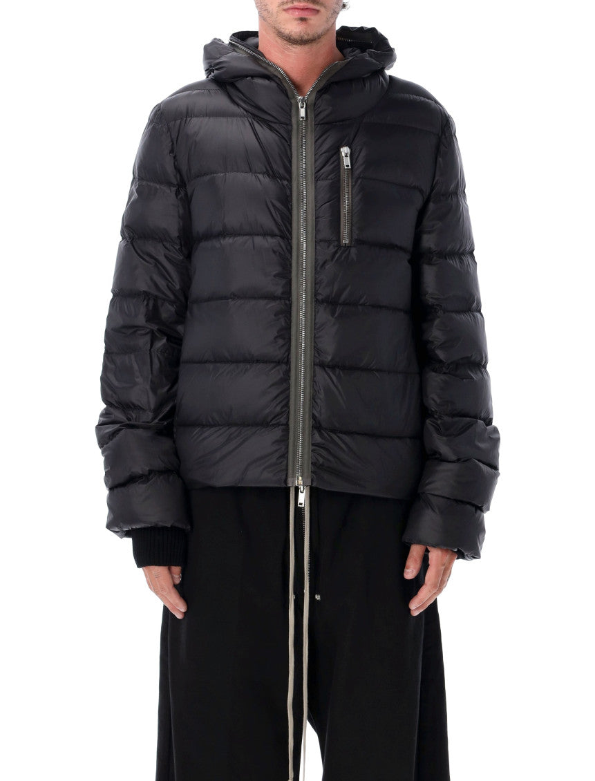 Black Quilted Hood Jacket 1