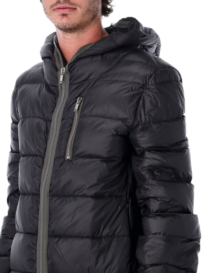 Black Quilted Hood Jacket 3