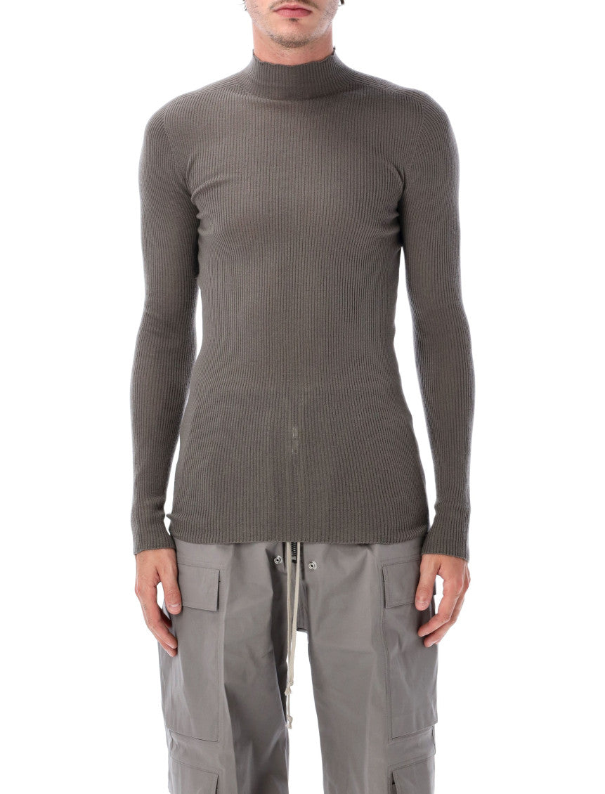 Grey Mock Collar Sweater 1