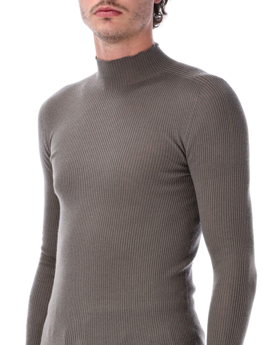 Grey Mock Collar Sweater 3