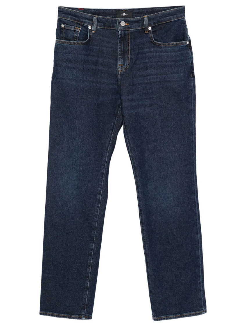 Dark Blue Mid Rise Jeans 1