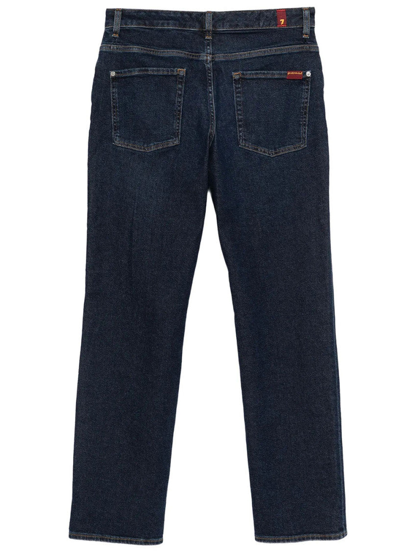 Dark Blue Mid Rise Jeans 2