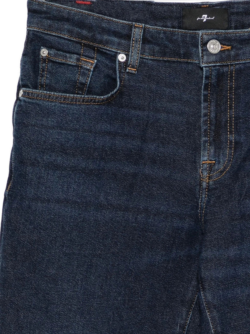 Dark Blue Mid Rise Jeans 3