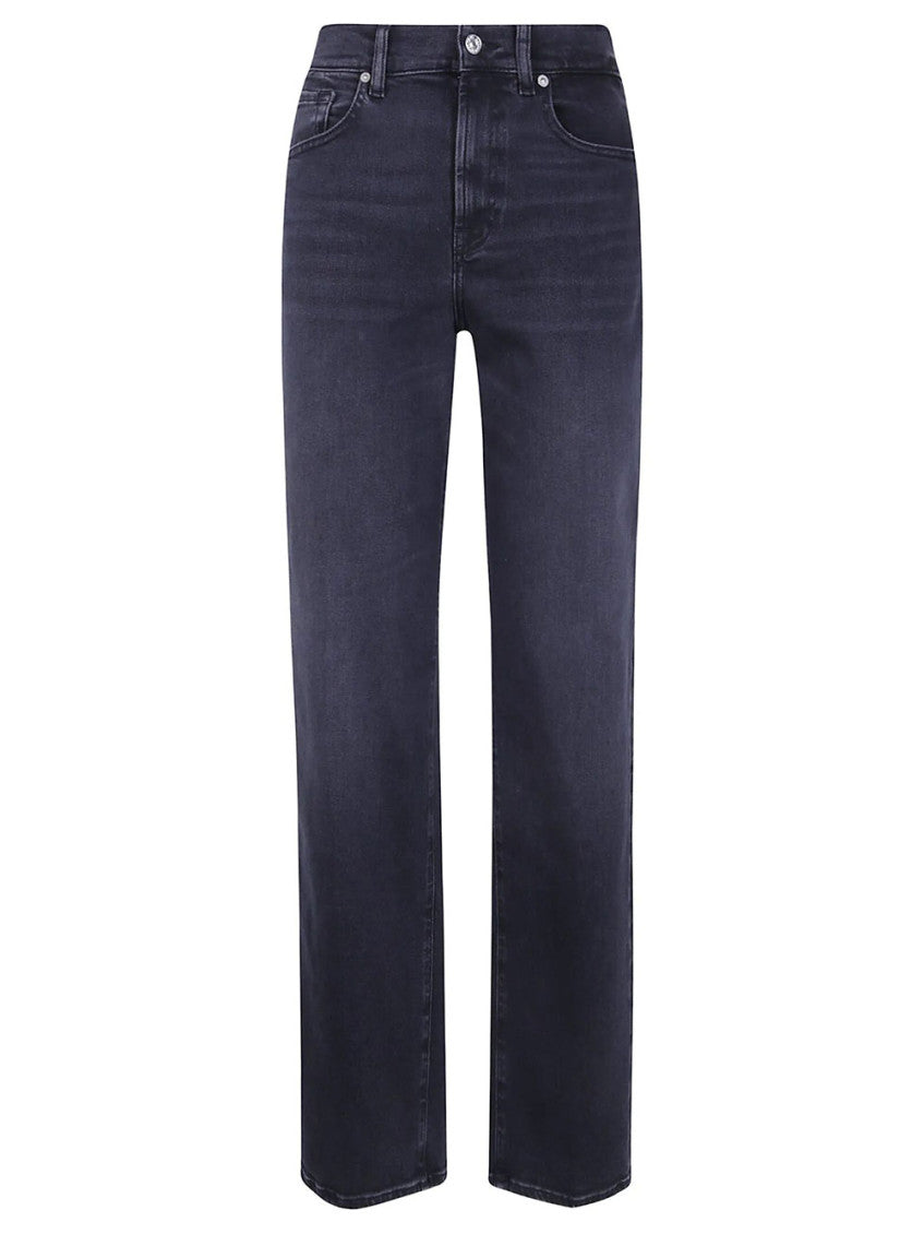 Black Straight High Rise Jeans 1