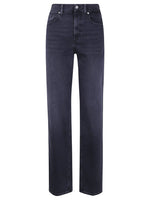Black Straight High Rise Jeans 1