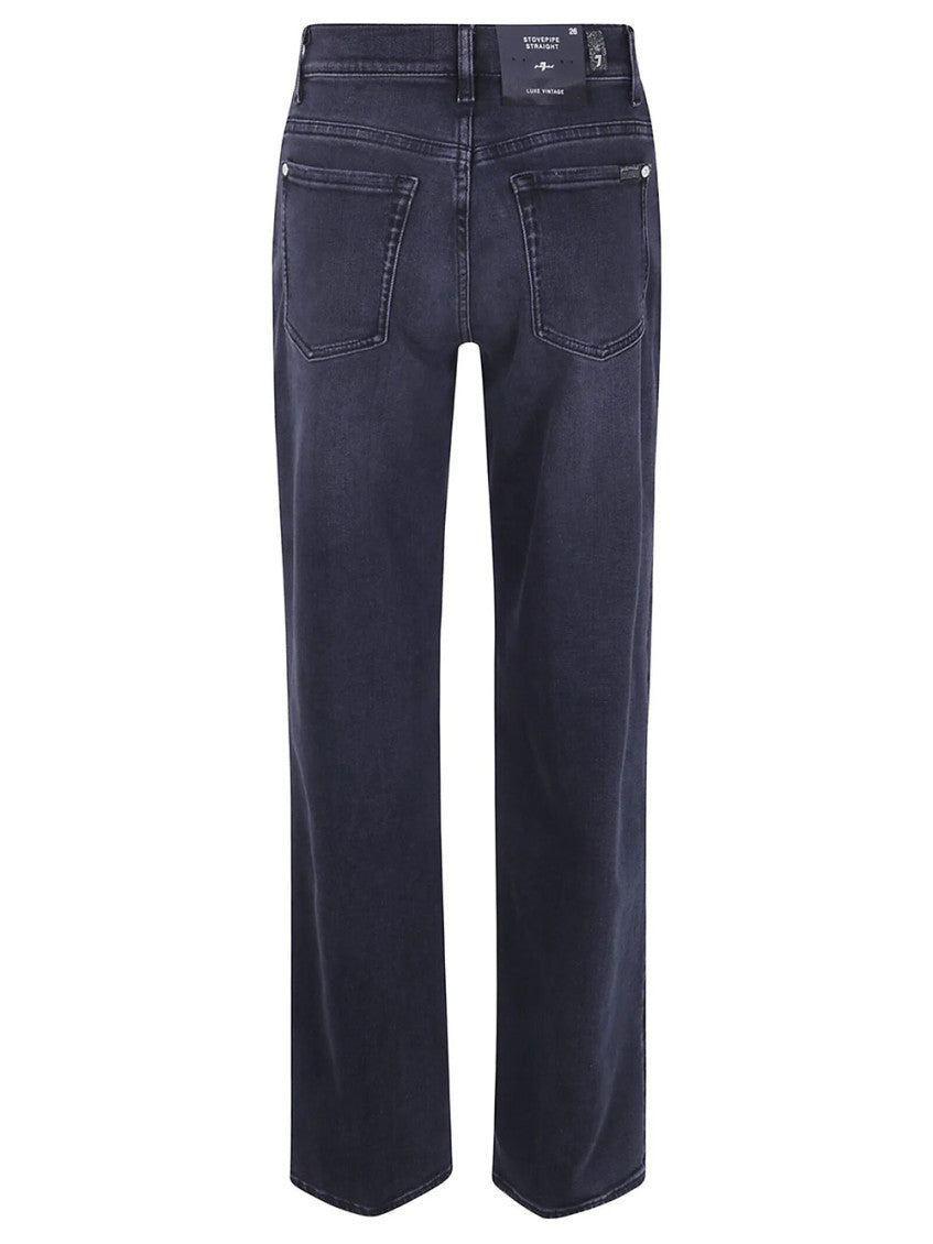 Black Straight High Rise Jeans 2