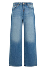 Blue Loose Mid Rise Jeans 1