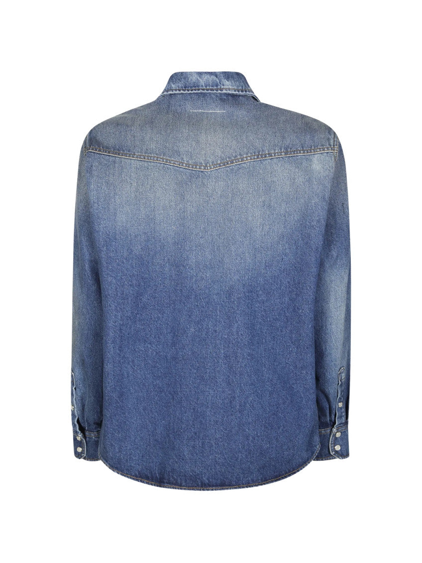 Blue Regular Denim Shirt 2