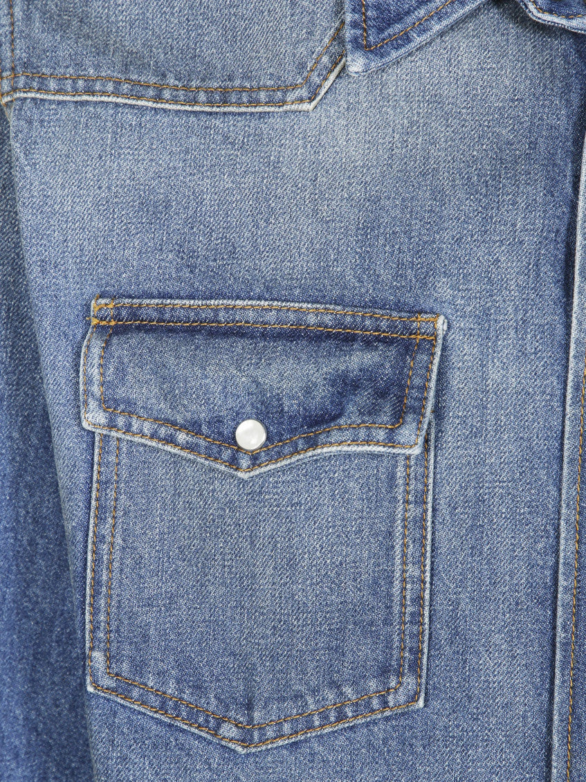 Blue Regular Denim Shirt 3