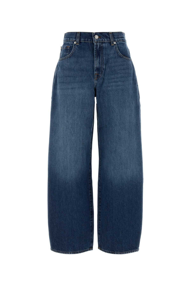 Blue Relaxed High Rise Jeans 1