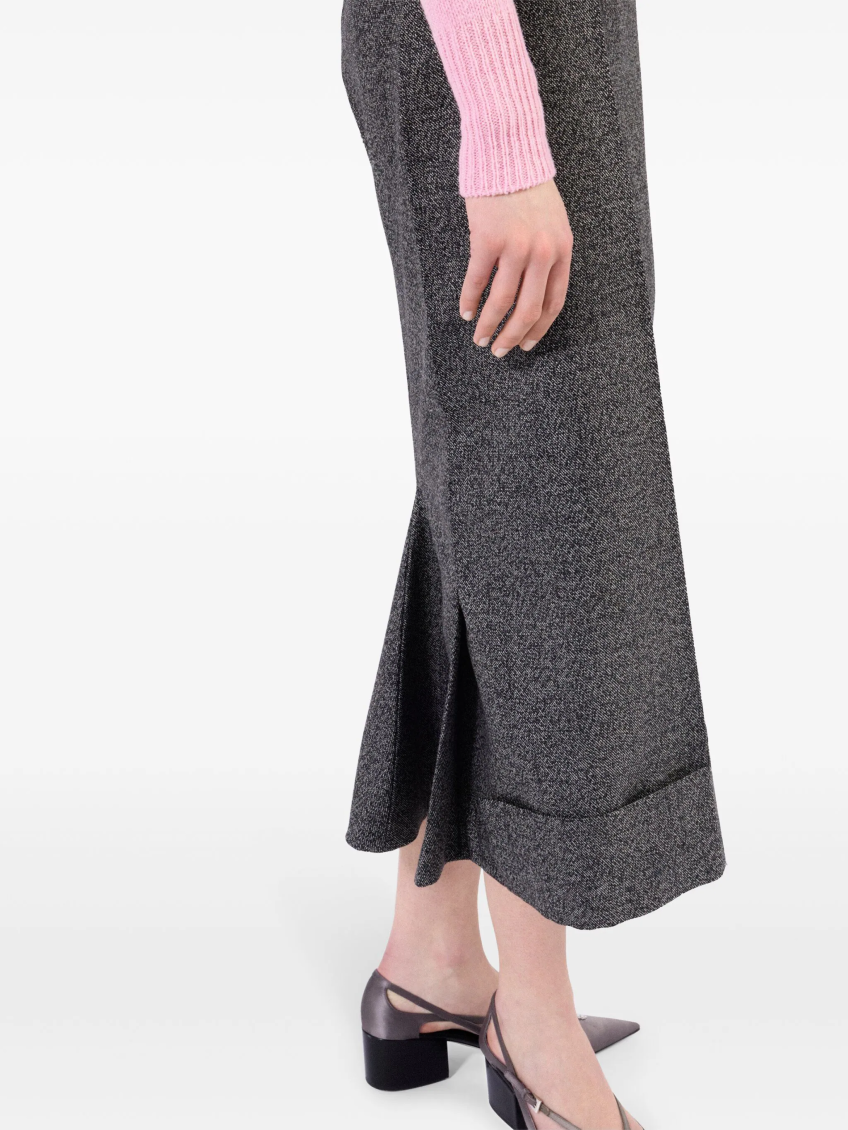 Dark Grey High Waist Skirt 5