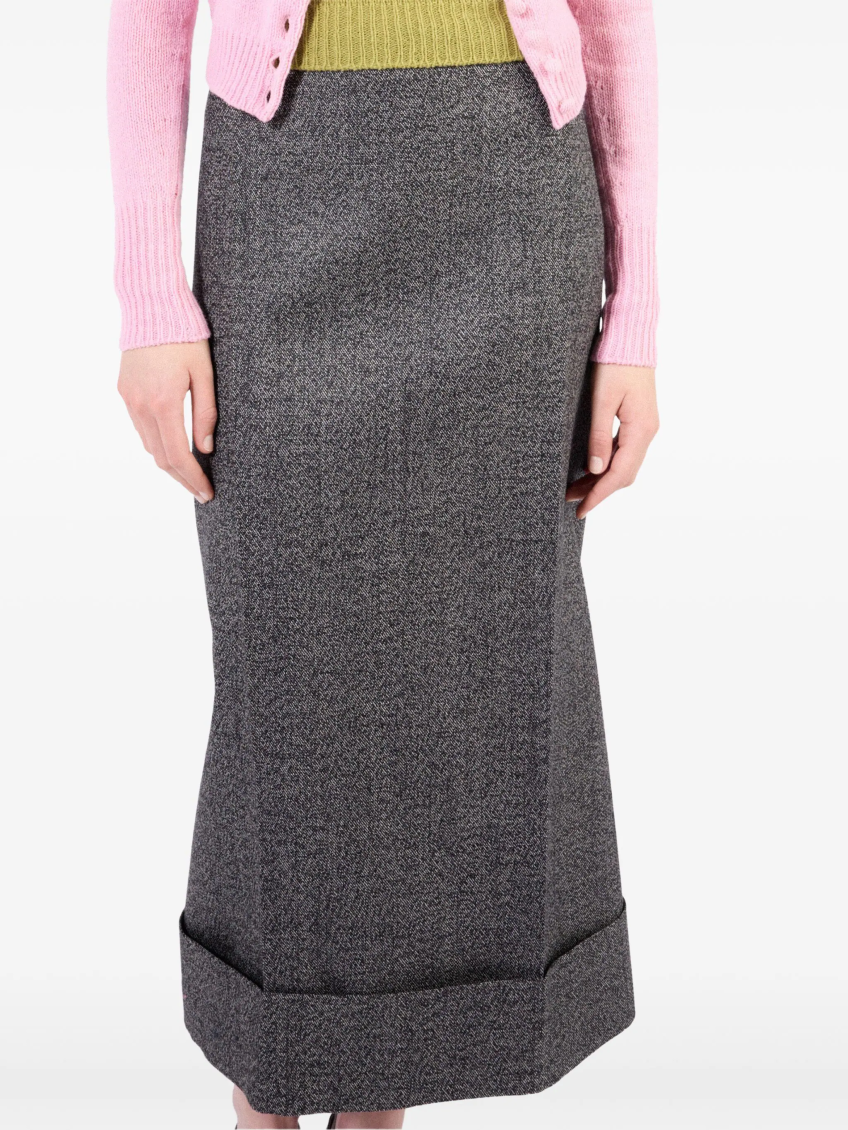 Dark Grey High Waist Skirt 6