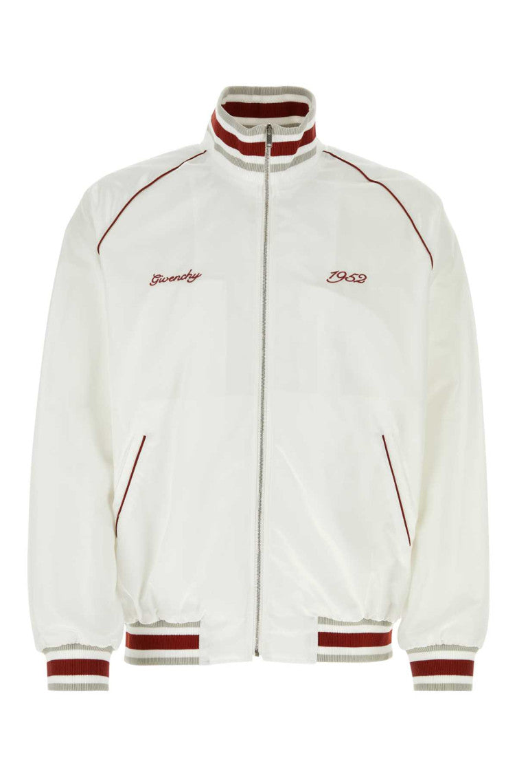 White Embroidered Logo jacket 1