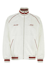 White Embroidered Logo jacket 1
