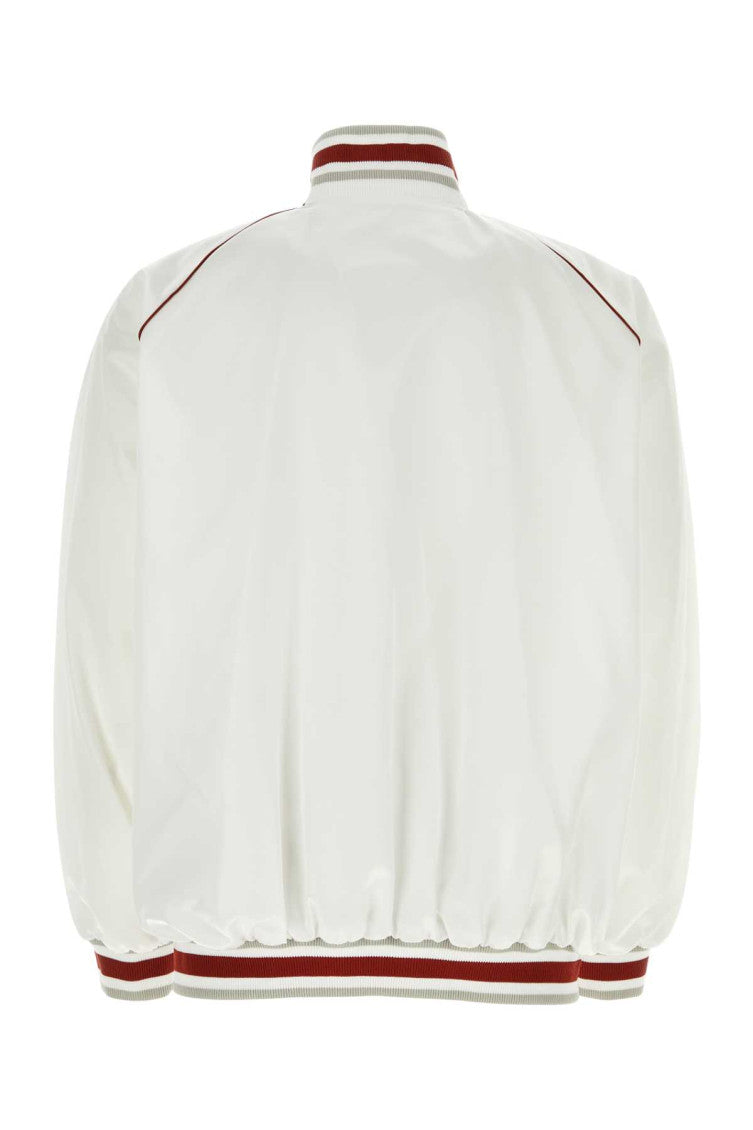 White Embroidered Logo jacket 2