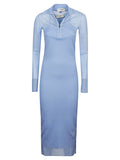 Light Blue Long silk dress 1
