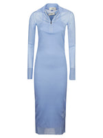 Light Blue Long silk dress 1