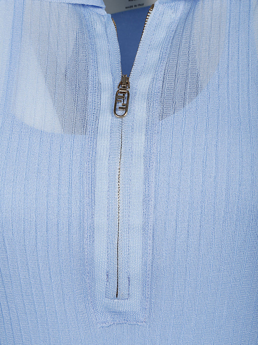Light Blue Long silk dress 3