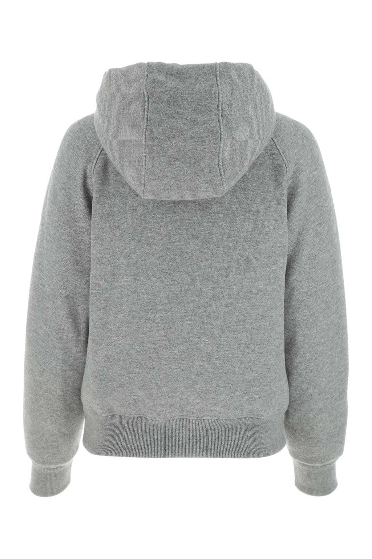 Grey Cashmere Blend Down Sweatshirt 2