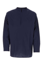 Navy blue poplin oversize shirt 1