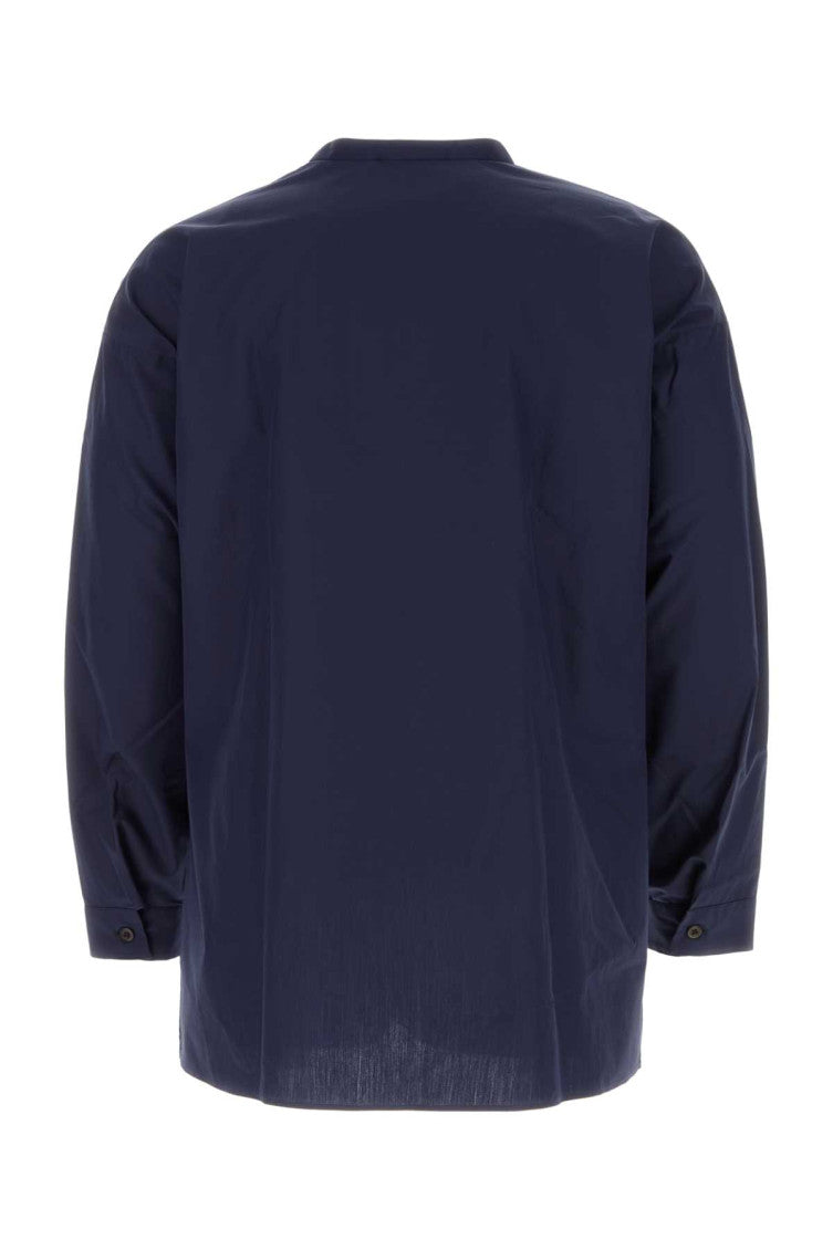 Navy blue poplin oversize shirt 2