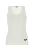 White Embroidered Logo Tank Top 1