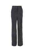 Black Printed Straight Fit pant 1